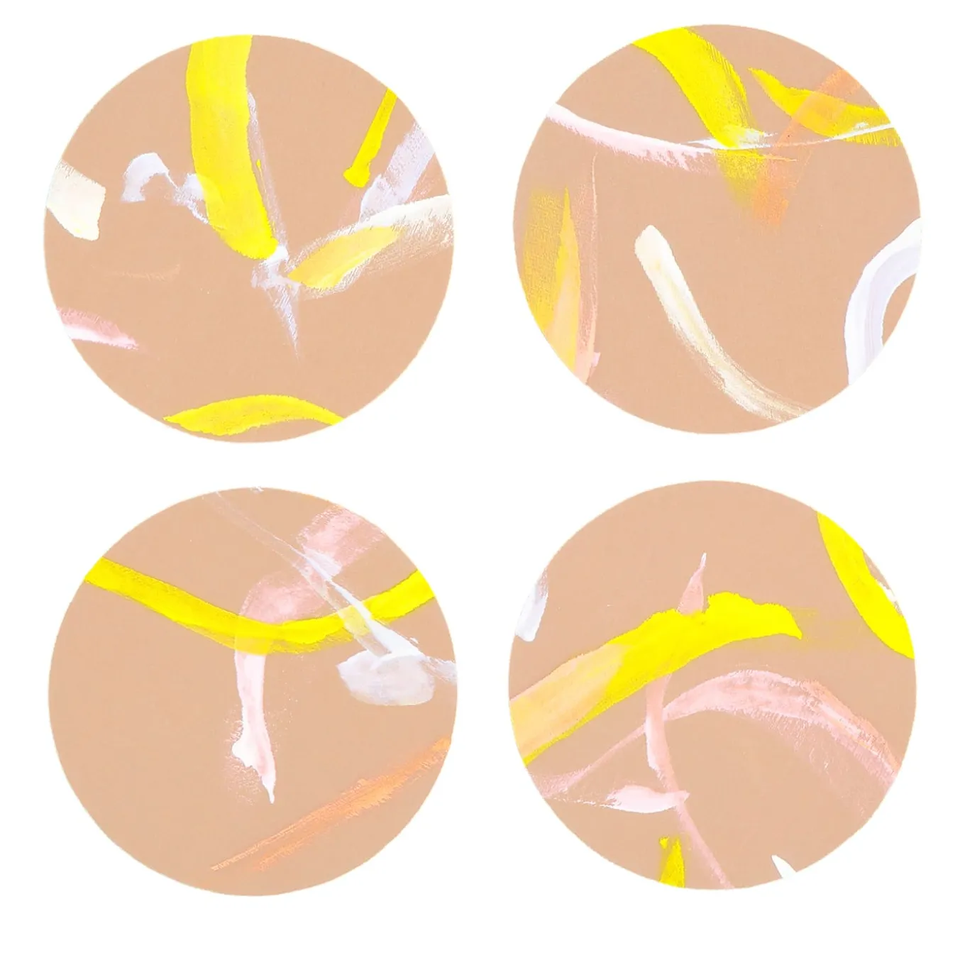 Set di 8 sottobicchieri Roman Breeze in rosa