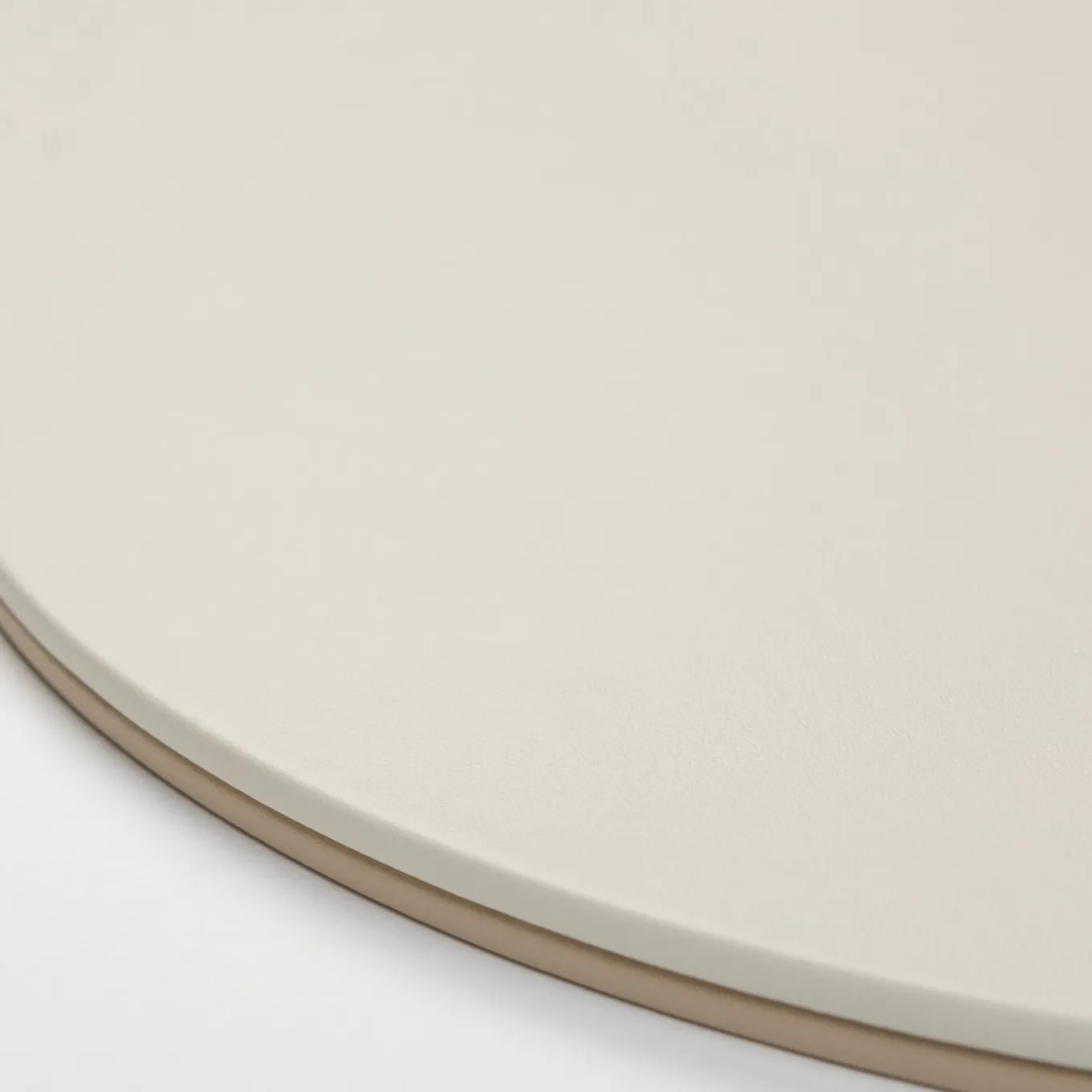 Set di 6 sottobicchieri rotondi Mondrian Cappuccino Beige e Luna White