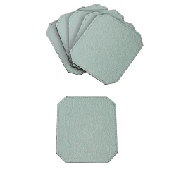 Set di 6 sottobicchieri Soft Suite Del Monte in pelle verde smeraldo
