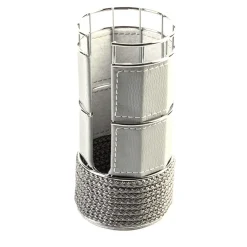 Set di 2 supporti in metallo grigio per bicchieri di plastica