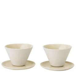 Set di 2 tazze da tè con piattino