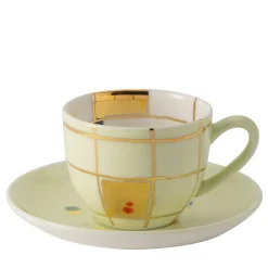 Set di 2 tazze di caffè Amelia e piattini