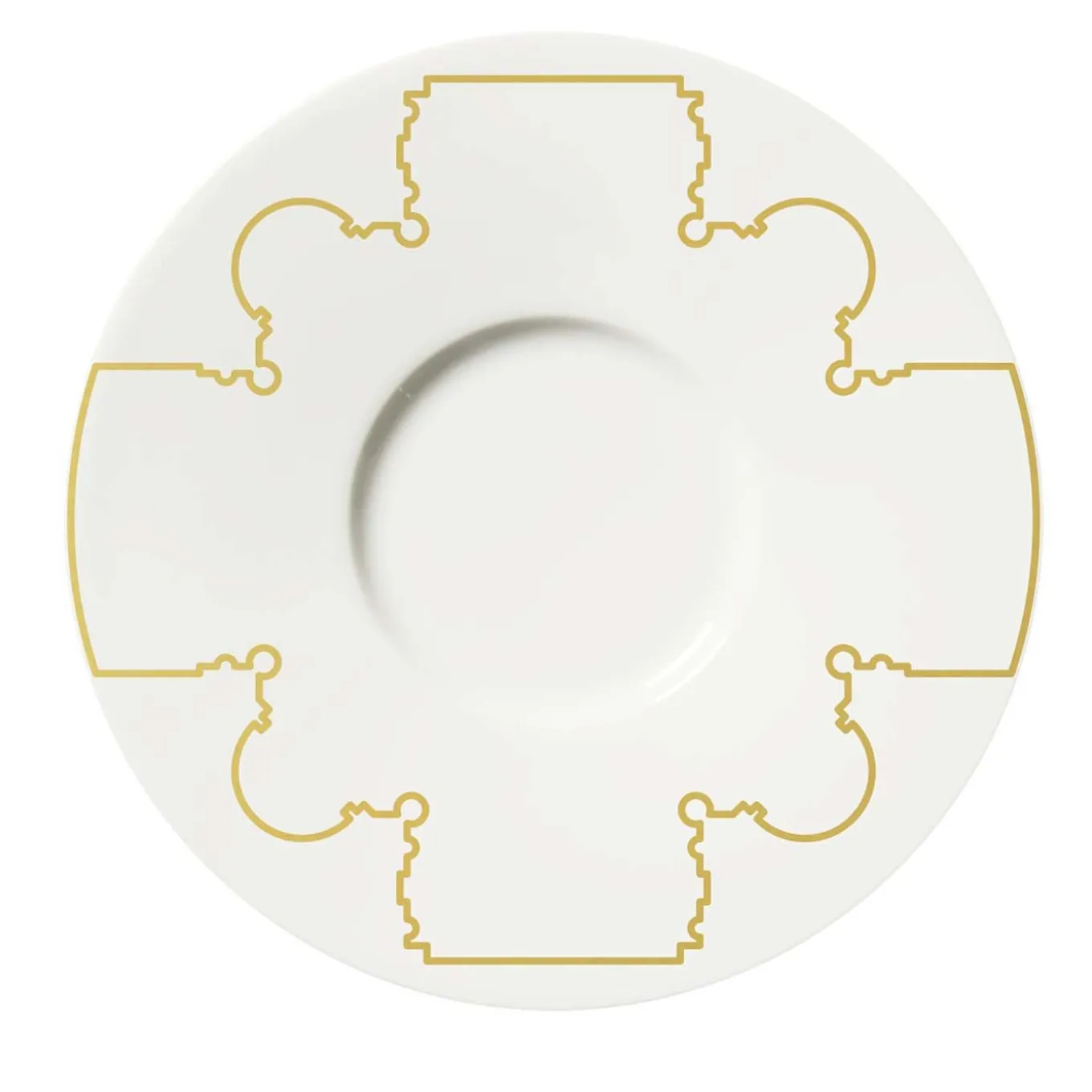 Set di 2 tazze e piattini Baroqeat Oro Espresso #1 di Salvatore Spataro