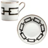 Set di 2 tazze e piattini da caffè espresso Catene Nero di Gio Ponti