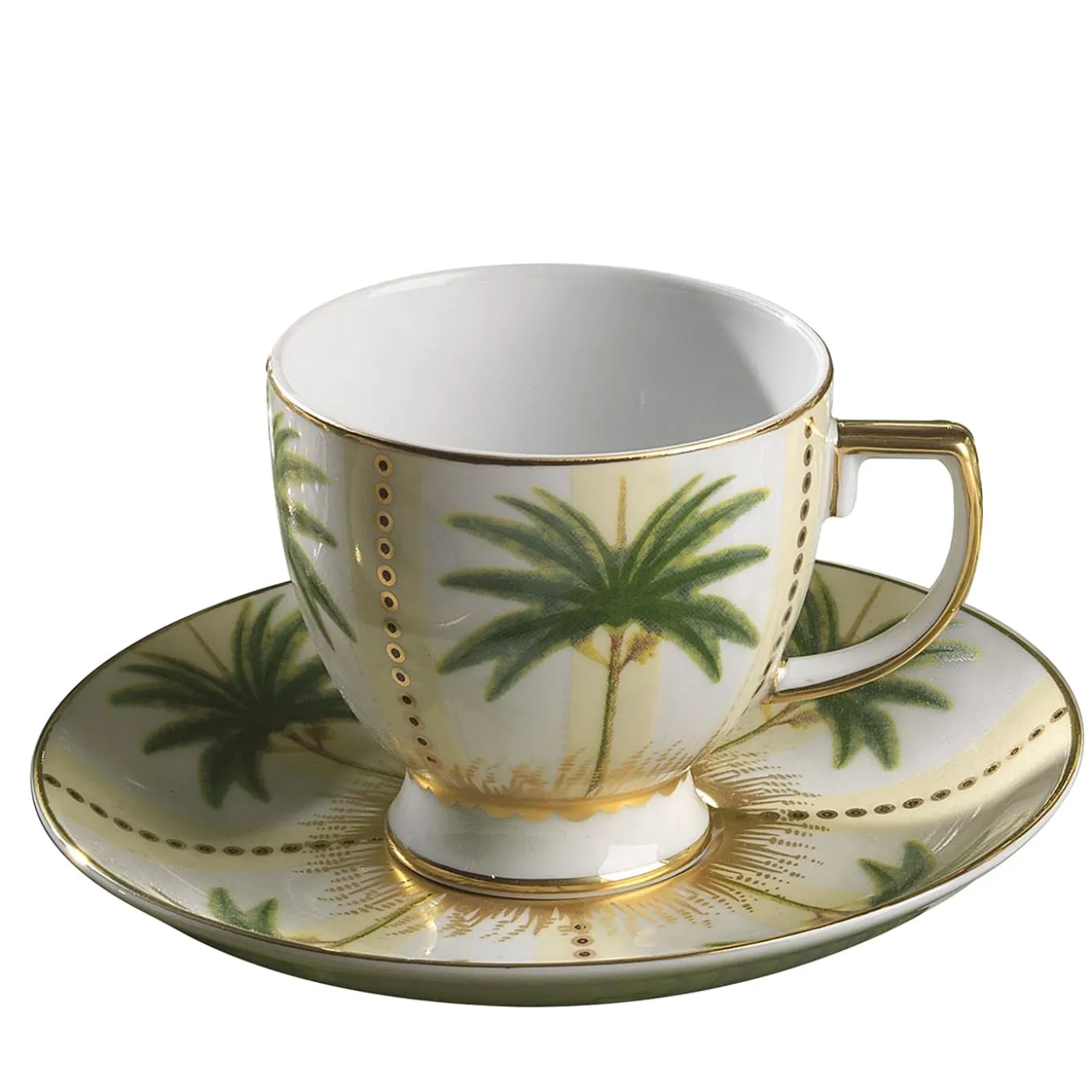 SET DI 6 TAZZE E PIATTINI IN PORCELLANA DI PALMA