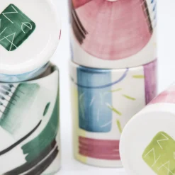 Set di 4 tazze Flora