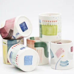 Set di 4 tazze Flora