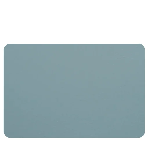 Set di 2 tovagliette bifacciali in pelle blu cielo eucalipto #1