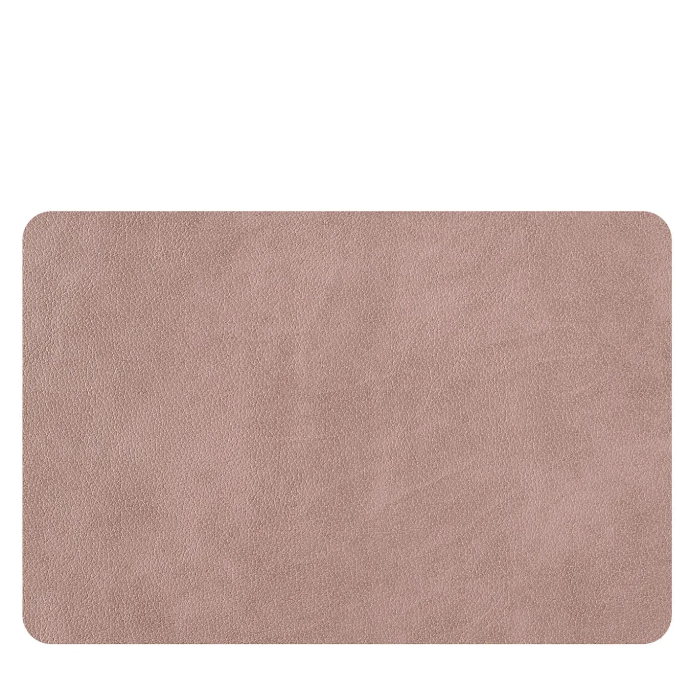 Set di 2 tovagliette bifacciali in pelle rosa cenere e ostrica