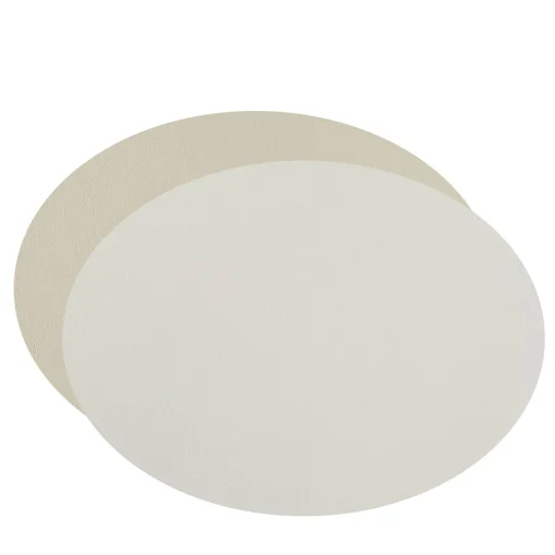 Set di 2 tovagliette bifacciali in panna cotta e pelle bianca #3
