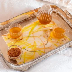 Set di 2 tovagliette e 2 tovaglioli Roman breeze gialli