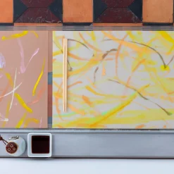 Set di 2 tovagliette e 2 tovaglioli Roman breeze gialli