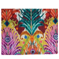Set di 2 tovagliette Ikat Peacock di Matthew Williamson
