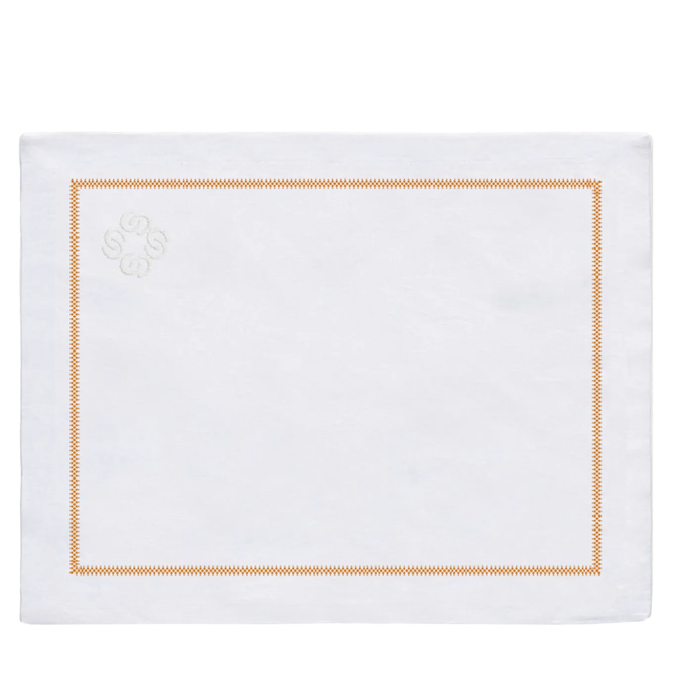 Set di 2 Tovagliette in Lino Luci d'Artista Bianche e Arancioni