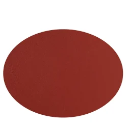 Set di 2 tovagliette in pelle bordeaux e cognac bifacciali