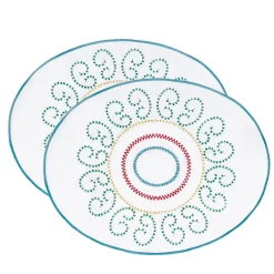 Set di 2 tovagliette ovali multicolore Luminaria