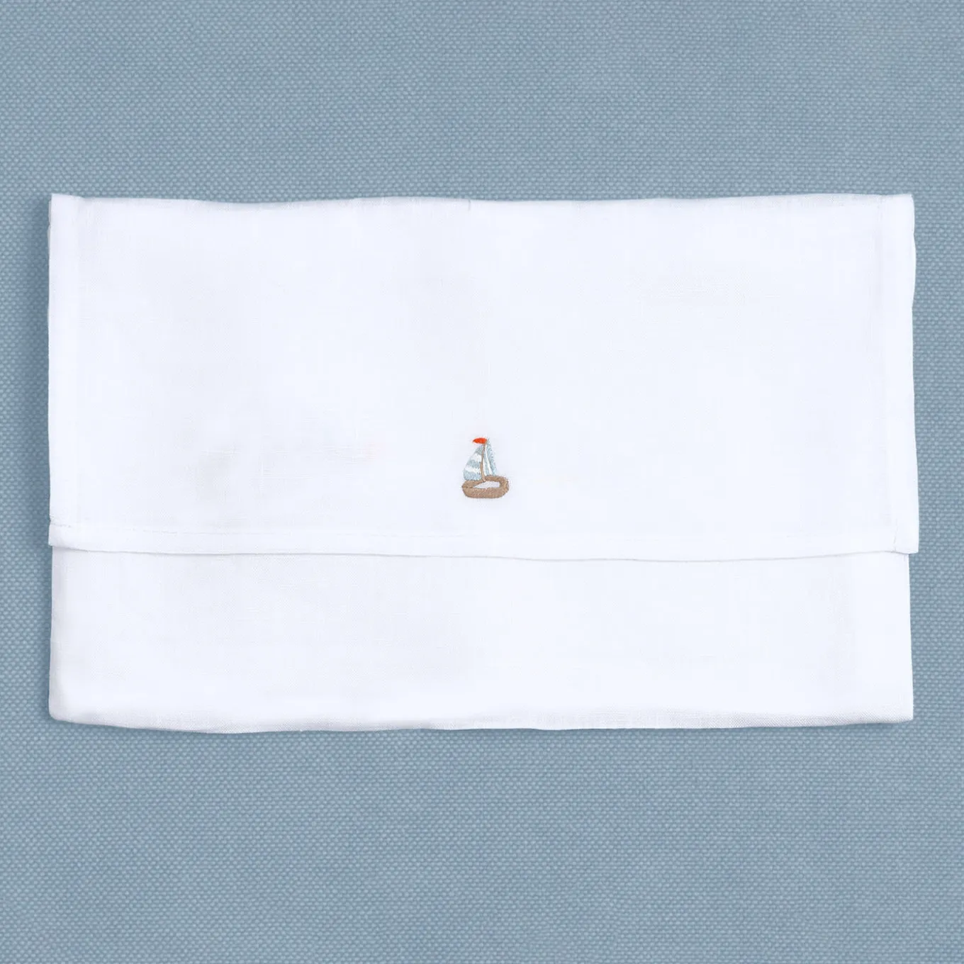 Set di 6 tovagliette rettangolari in lino per bevande Sailboats
