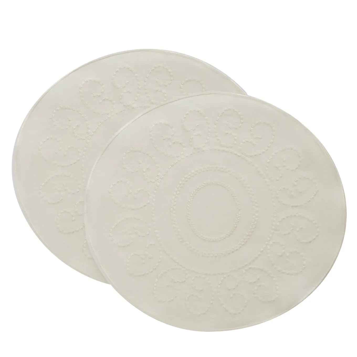 Set di 2 tovagliette rotonde avorio Luminaria