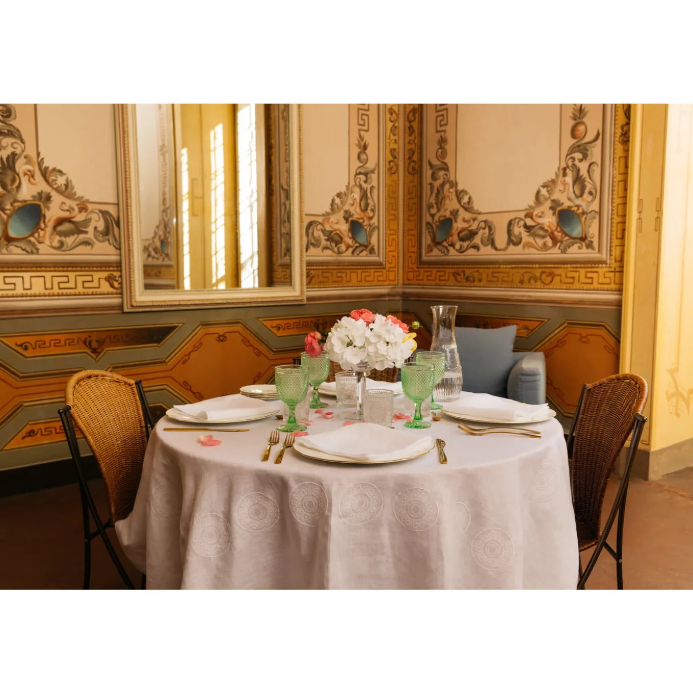 Set di 2 tovaglioli bianchi Luminaria