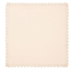 Set di 4 tovaglioli crema con macramè