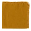 Set di 4 tovaglioli di lusso in puro lino Safran con frange a mano