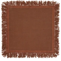 Set di 4 tovaglioli Sequoia con frange lunghe