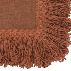 Set di 4 tovaglioli Sequoia con frange lunghe