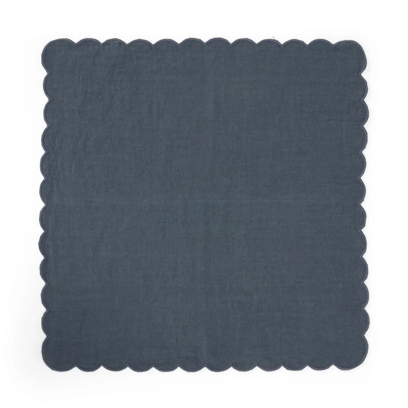 Set di 4 tovaglioli smerlati blu
