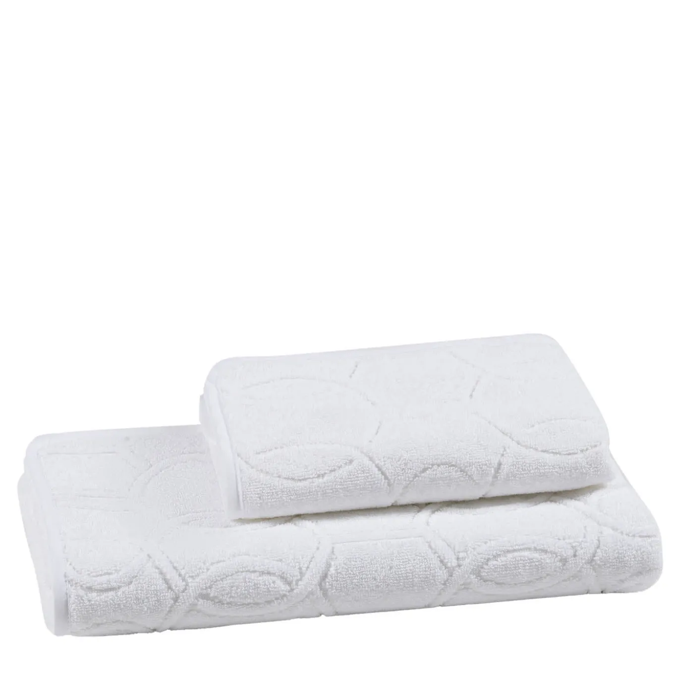 Set di asciugamani bianchi jacquard Shangri-La