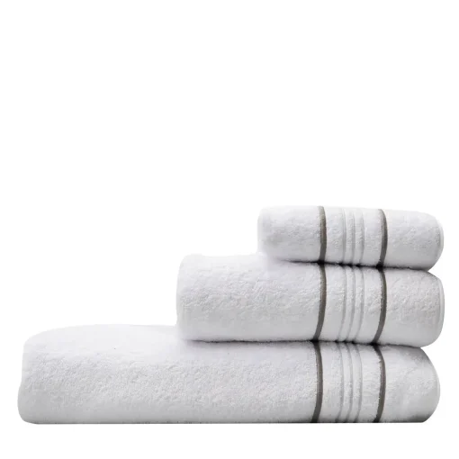 Set di asciugamani da bagno Bourdon bianchi