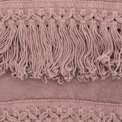 Set di asciugamani rosa vintage con frangia lunga