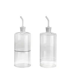 Set di bottiglie di vetro per olio e aceto Stile