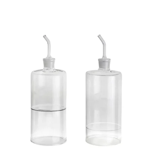 Set di bottiglie di vetro per olio e aceto Stile
