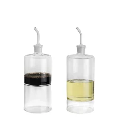 Set di bottiglie di vetro per olio e aceto Stile