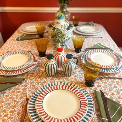 Set di bottiglie per olio e aceto in ceramica verde smeraldo