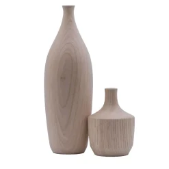 Set di bottiglie scultoree in legno #2