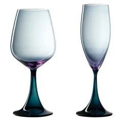 Set di calici da vino Mille e Una Notte: Champagne e Brunello Indigo di NasonMoretti e Stefano Marcato