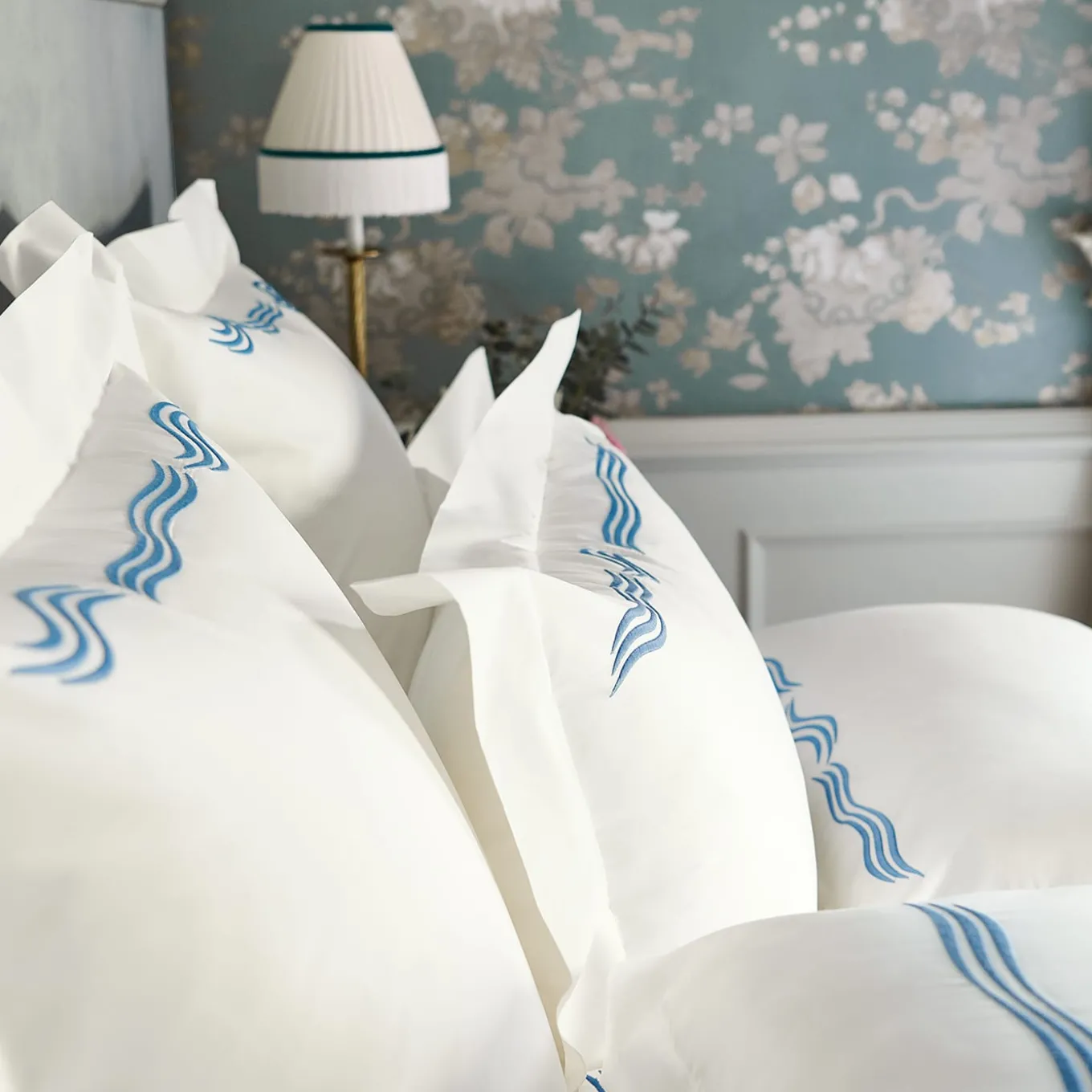 Set di lenzuola Tuffo Bianco e Blu Assisi US King