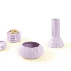 Set di piatti per antipasti Pane e Vino Pink di Francesca Lanzavecchia