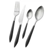 Set di posate Ares 24 pezzi in nero con scatola
