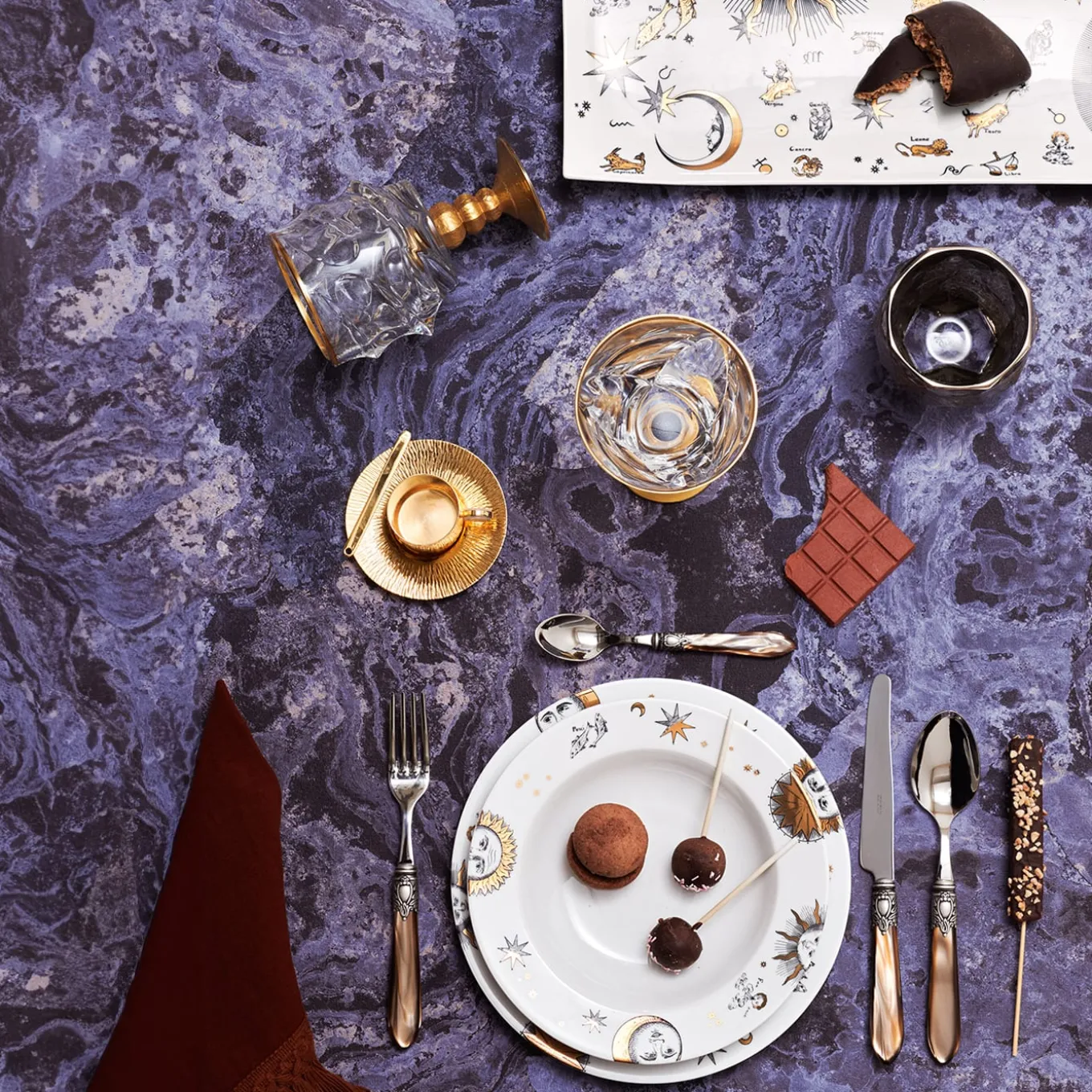 Set di posate Oxford 24 pezzi in visone con scatola