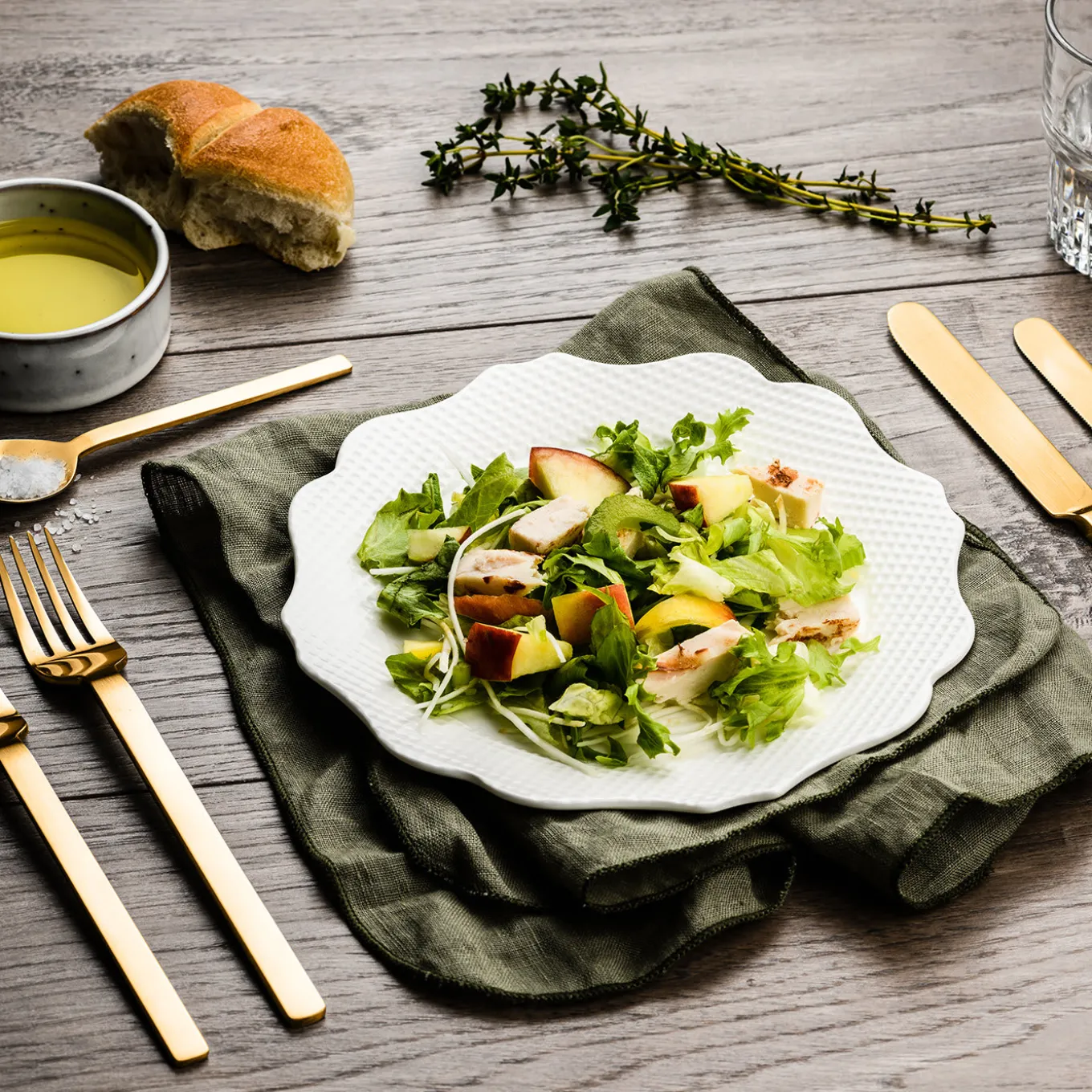 Set di posate Stile Ice Oro 5 pezzi di Pininfarina