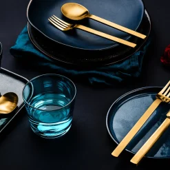 Set di posate Stile Ice Oro 5 pezzi di Pininfarina