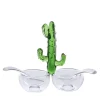 Set di sale e pepe Cactus di Portofino in vetro lavorato a mano