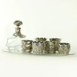 Set di sei bicchieri Capriccio in platino