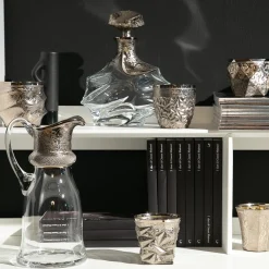 Set di sei bicchieri Capriccio in platino