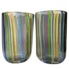 Set di sei bicchieri da vino di Murano opale