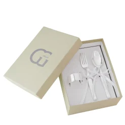 Set di stoviglie per bambini in argento N.3