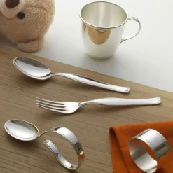 Set di stoviglie per bambini in argento N.3