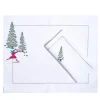 Set di tovagliette e tovaglioli ricamati a mano Ski #5
